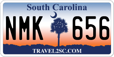 SC license plate NMK656