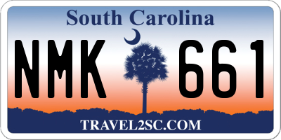 SC license plate NMK661