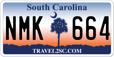 SC license plate NMK664