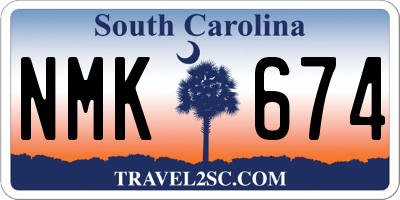 SC license plate NMK674