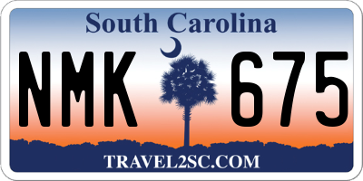 SC license plate NMK675