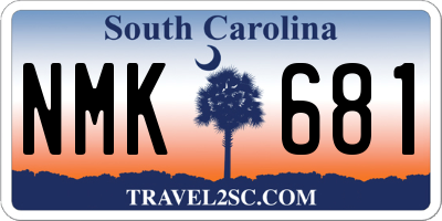 SC license plate NMK681