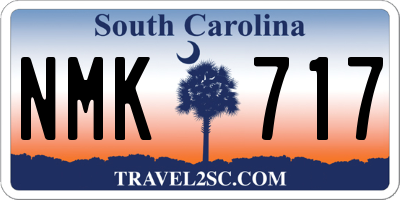 SC license plate NMK717