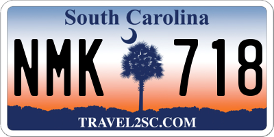 SC license plate NMK718