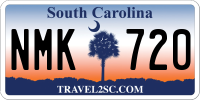SC license plate NMK720