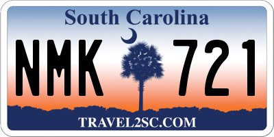 SC license plate NMK721