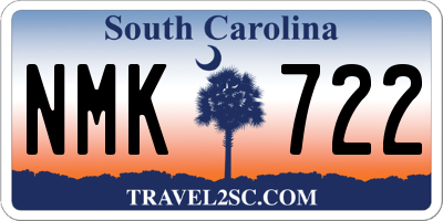 SC license plate NMK722