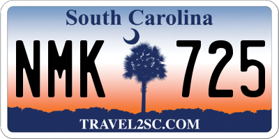 SC license plate NMK725