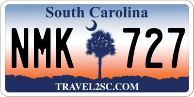 SC license plate NMK727
