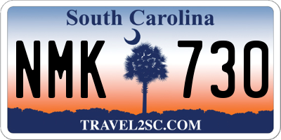 SC license plate NMK730