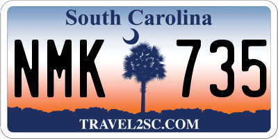 SC license plate NMK735
