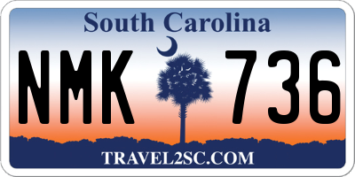 SC license plate NMK736