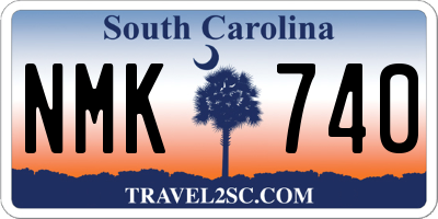 SC license plate NMK740