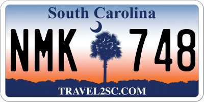 SC license plate NMK748