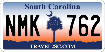 SC license plate NMK762