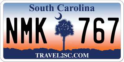 SC license plate NMK767