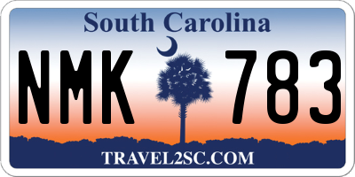 SC license plate NMK783