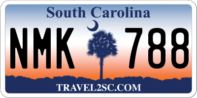 SC license plate NMK788