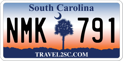 SC license plate NMK791