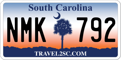 SC license plate NMK792