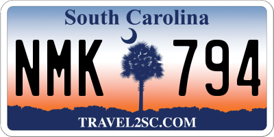 SC license plate NMK794