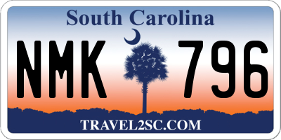 SC license plate NMK796