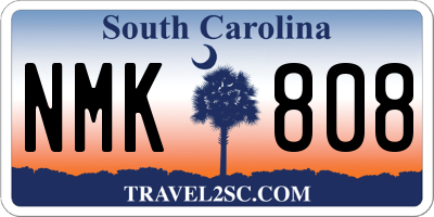 SC license plate NMK808