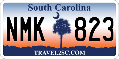 SC license plate NMK823