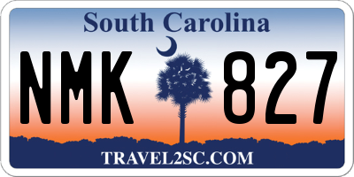 SC license plate NMK827