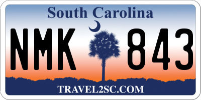 SC license plate NMK843