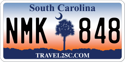 SC license plate NMK848