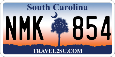 SC license plate NMK854