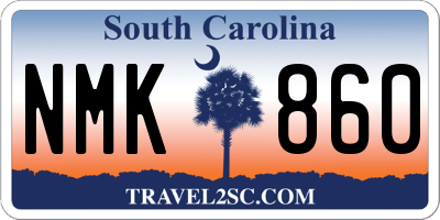 SC license plate NMK860