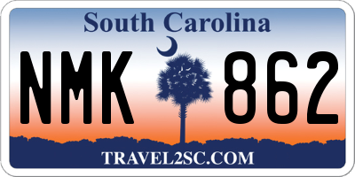 SC license plate NMK862