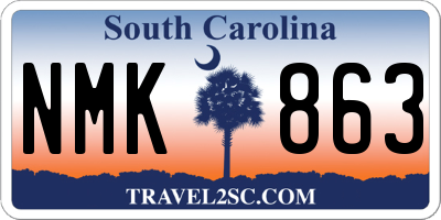 SC license plate NMK863