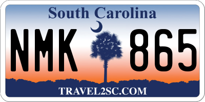 SC license plate NMK865