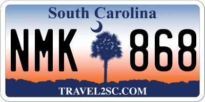 SC license plate NMK868