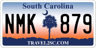 SC license plate NMK879