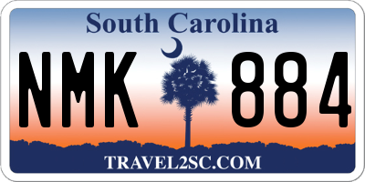 SC license plate NMK884