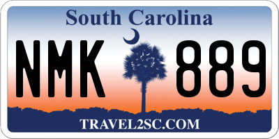 SC license plate NMK889