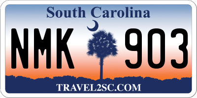 SC license plate NMK903