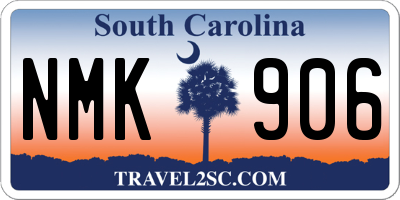 SC license plate NMK906