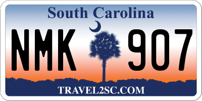 SC license plate NMK907