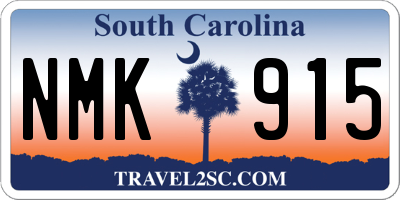SC license plate NMK915