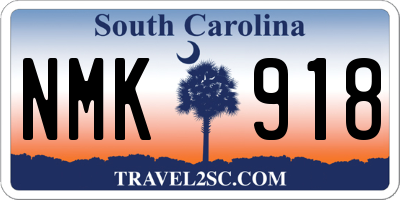 SC license plate NMK918