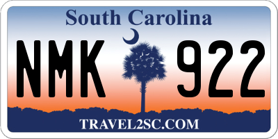 SC license plate NMK922