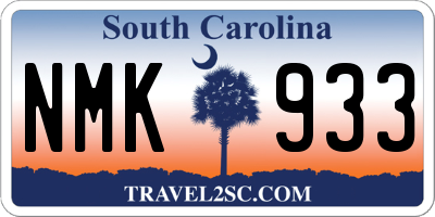 SC license plate NMK933