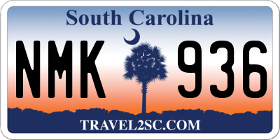 SC license plate NMK936