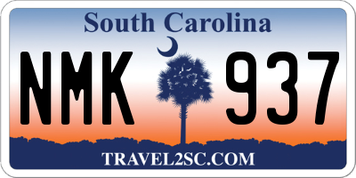 SC license plate NMK937