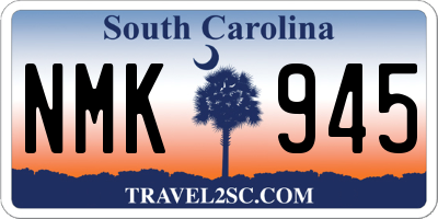 SC license plate NMK945